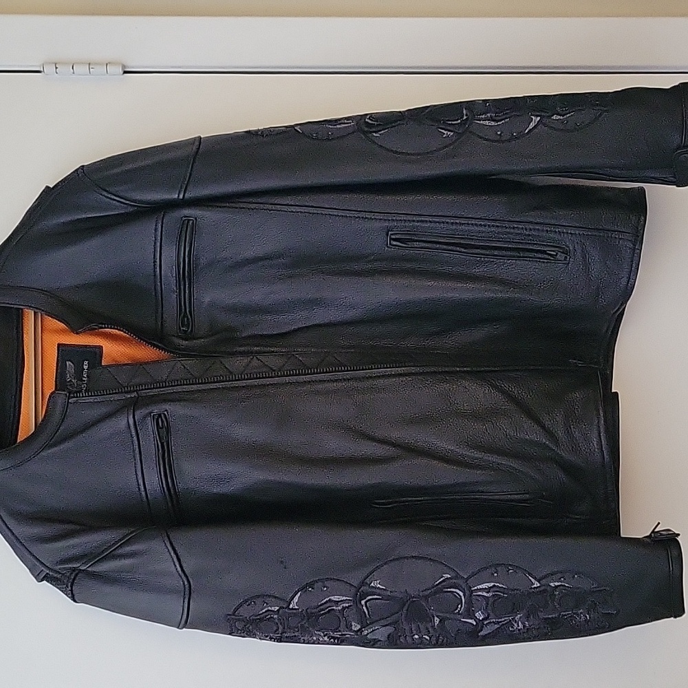 Black leather jacket